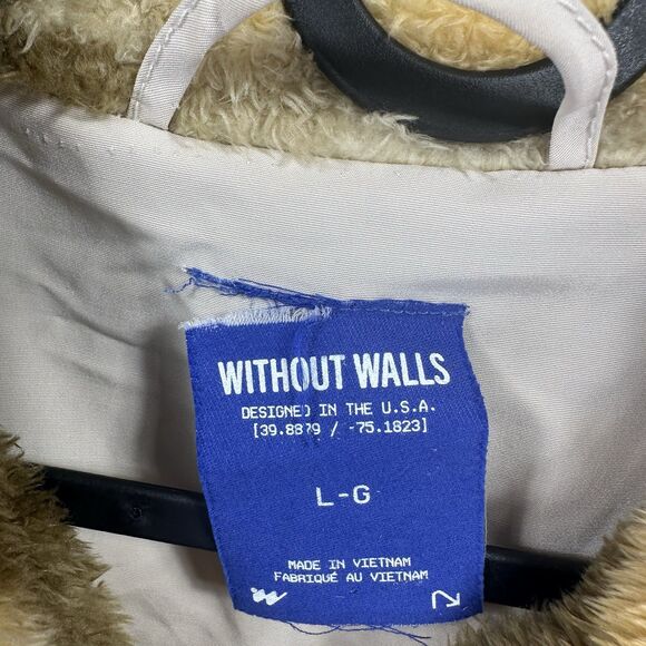 Without Walls Men's Large Hipster Striped Mushroom Sherpa Vest Urban Outfitters - Picture 15 of 16